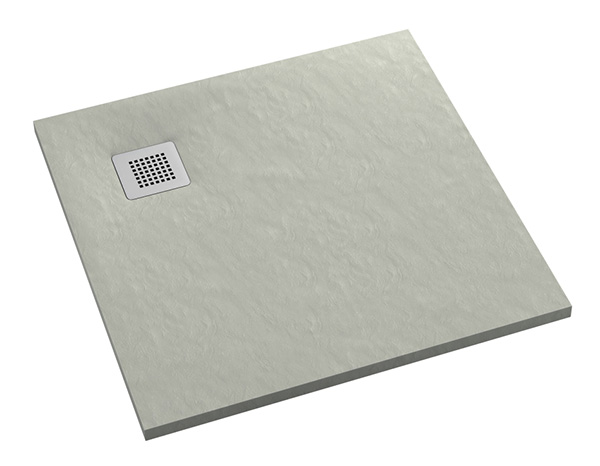 Schedpol Kalait Cement Stone Brodzik Akrylowy Kwadratowy Cementowy Kamień 80x80 cm (3.3100/CT/ST-M2)